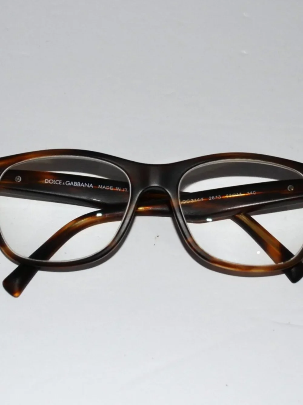 Dolce & Gabbana Eye Glasses DG 3144 Tortise Shell Like Frames With Case Unisex